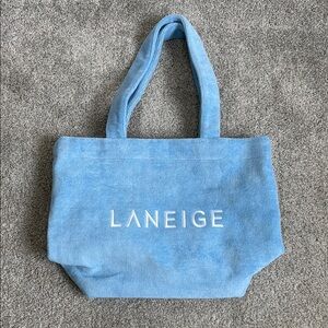 NWOT Laneige Blue Terry Tote Bag